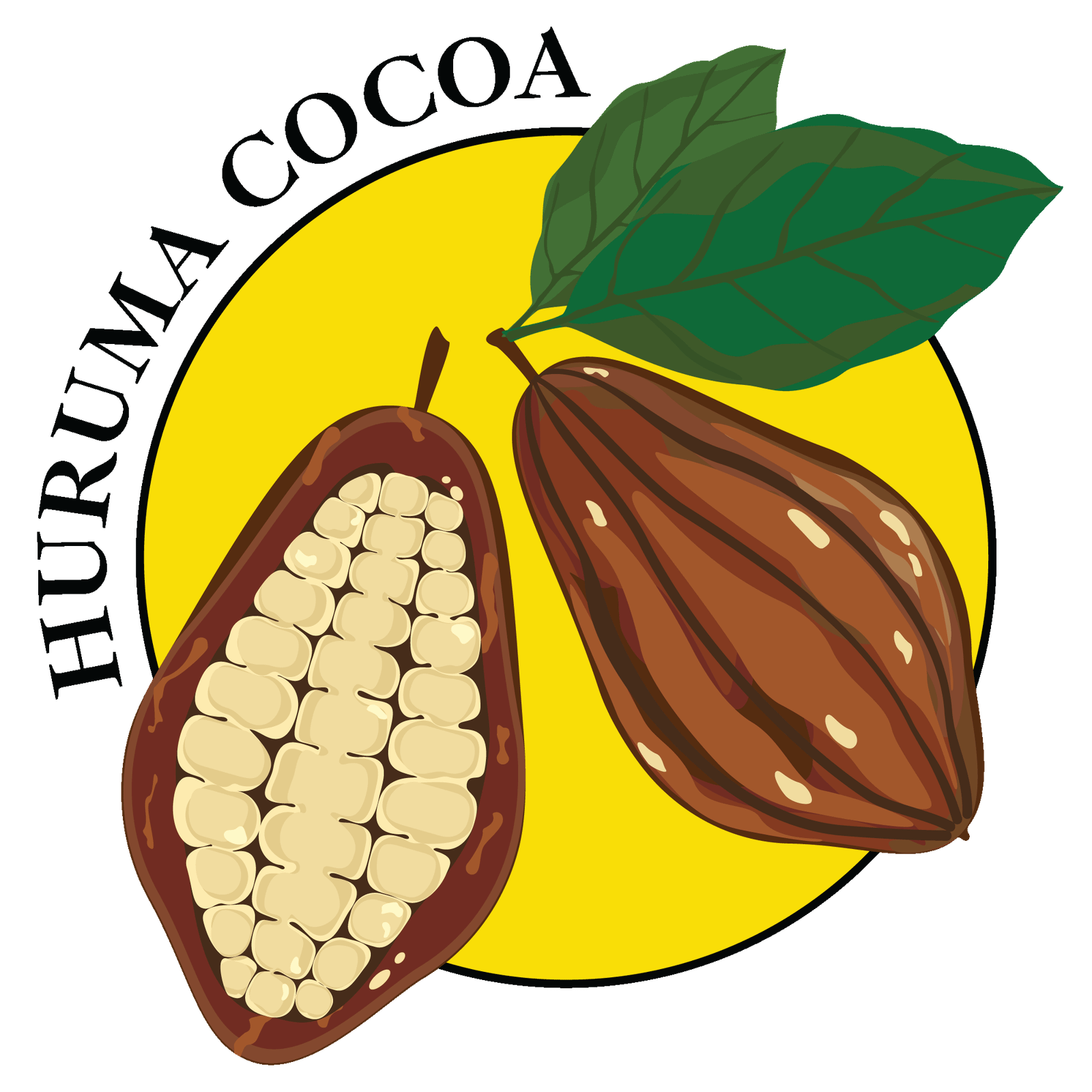Huruma cocoa Logo, huruma sells ethically sourced single-origin cocoa beans to chocolate makers